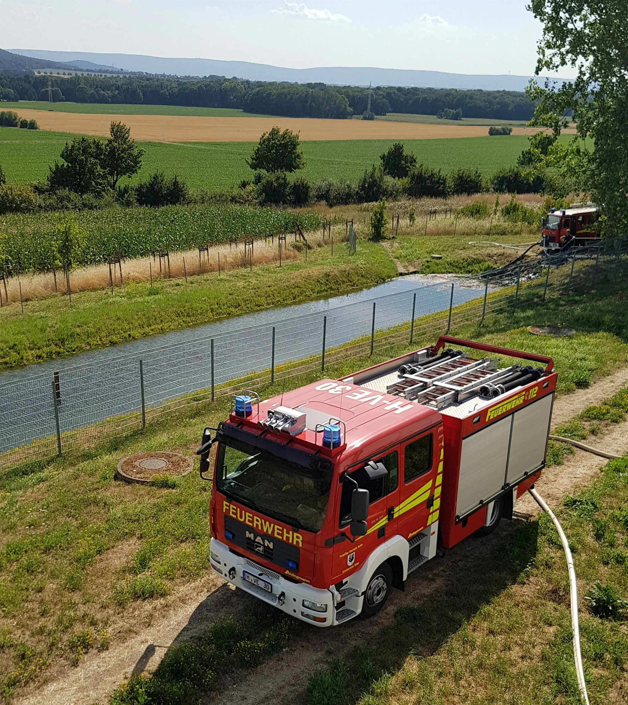 Das TSF-W von oben an einem Kanal